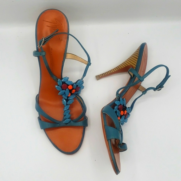 Giuseppe Zanotti size 40 NEW COLOR AQUA BLUE 100% AUTHENTIC NO BOX - Picture 4 of 12